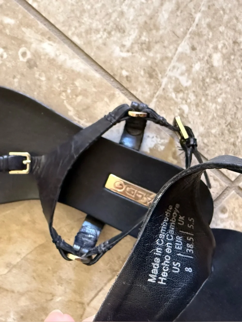 Aldo black sandals Size 8